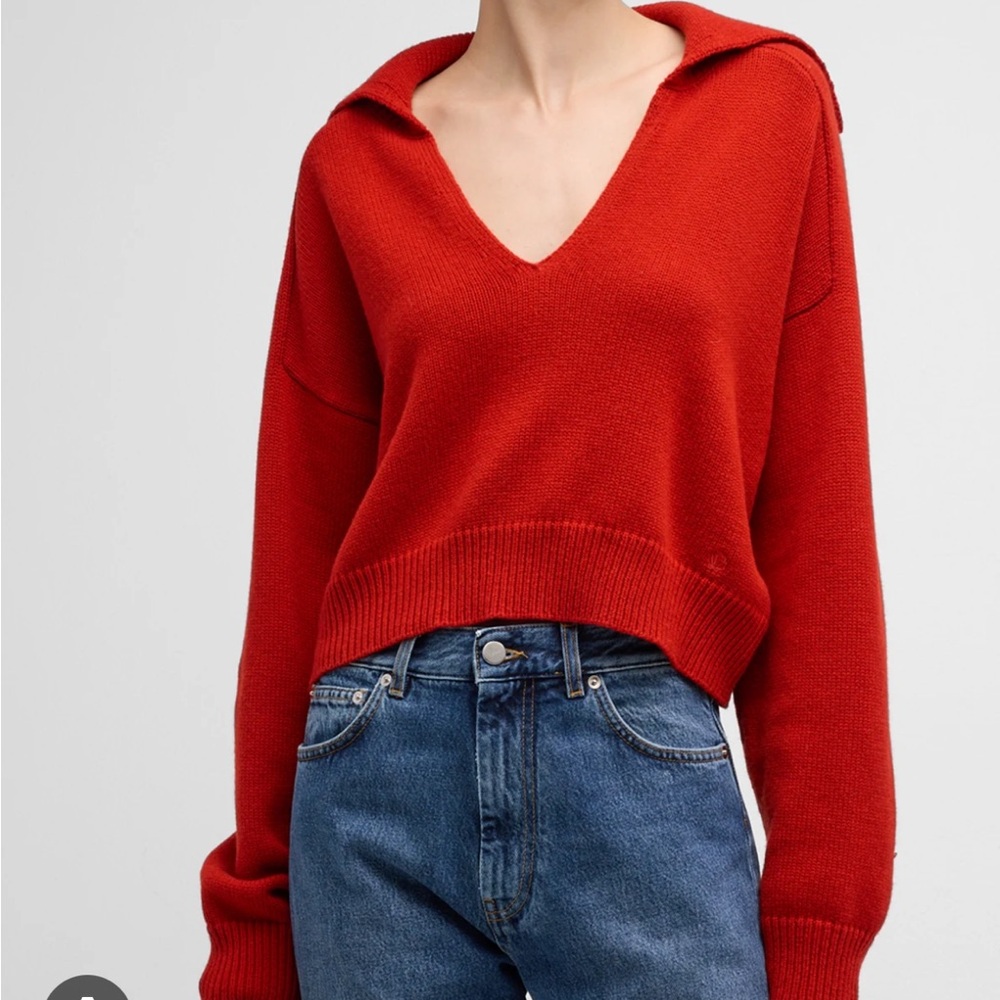 Loulou Studio Aksi Cashmere Wool blend sweater in red size S - great condition